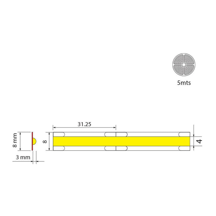 LED STRIP SCOB 50W 5M 24V VIVALUX DOBI