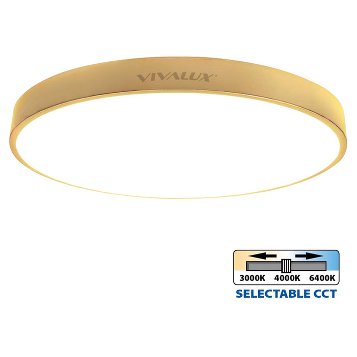 LED CEILING LAMP 45W CCT 50CM GOLD 50CM GOLD VIVALUX LUKA