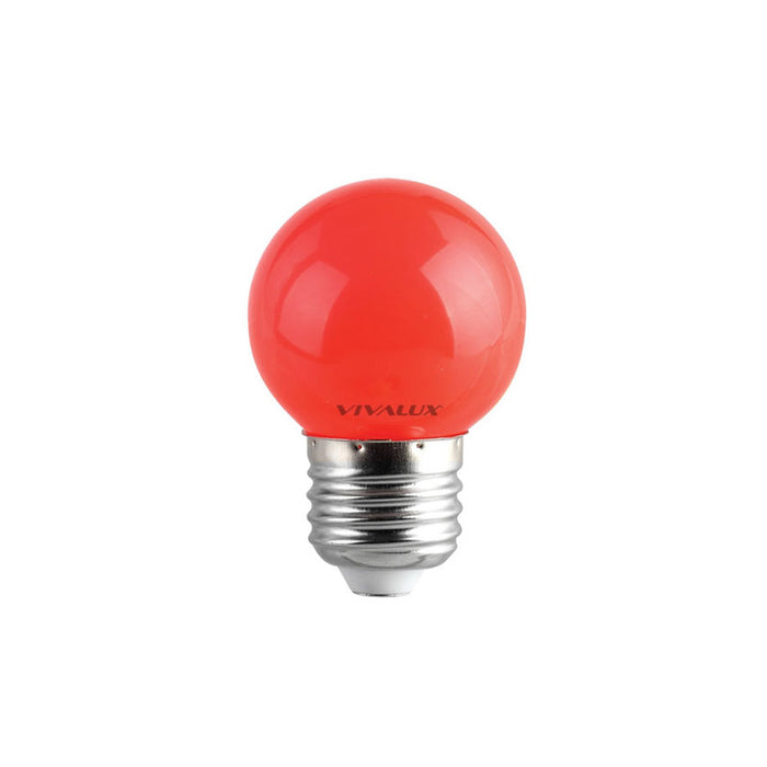 LED BULB E27 1W BALL RED VIVALUX COLORS