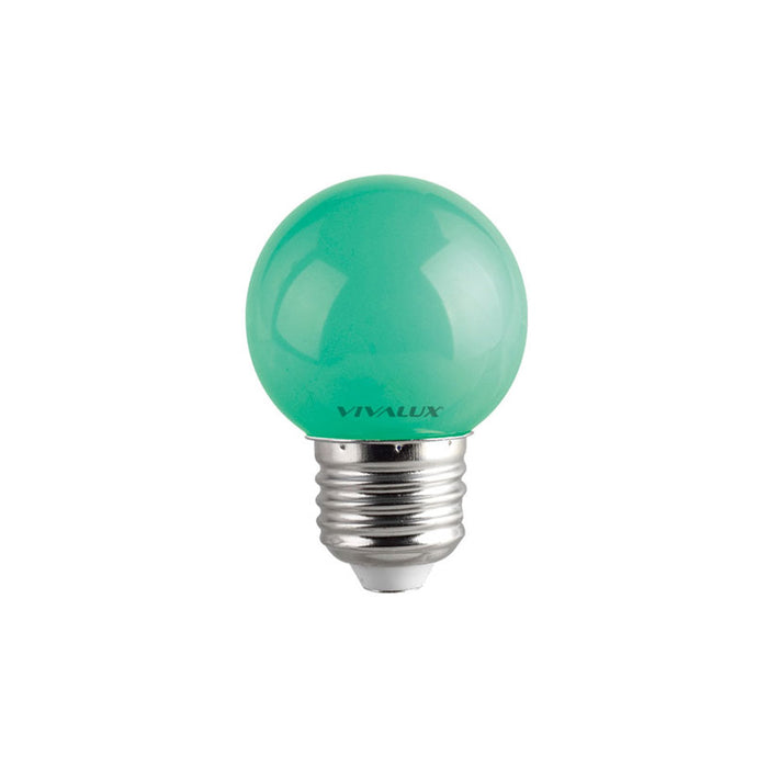 LED BULB E27 1W BALL GREEN VIVALUX COLORS