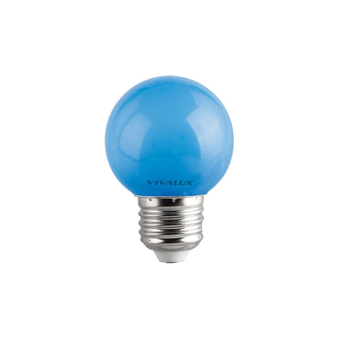 LED BULB E27 1W BALL BLUE VIVALUX COLORS