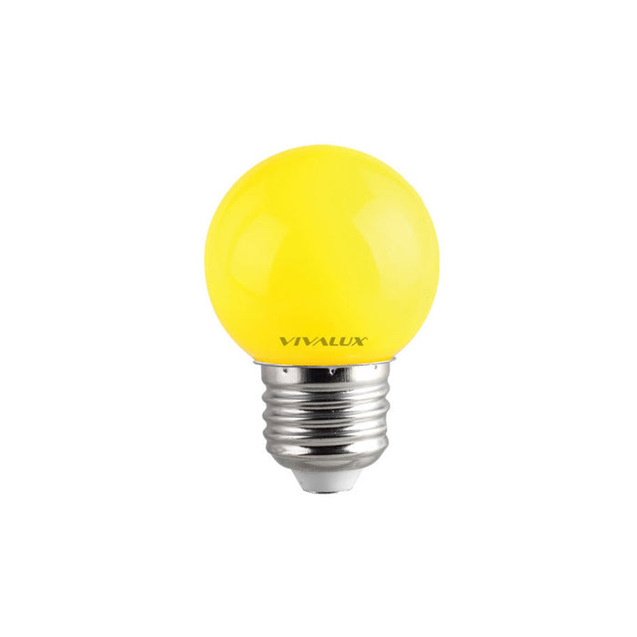 LED BULB E27 1W BALL YELLOW VIVALUX COLORS