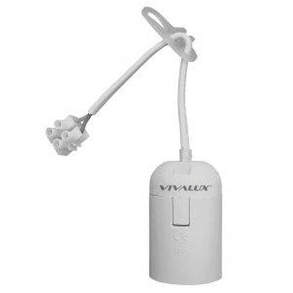 WHITE THERMOPLASTIC SOCKET WITH CABLE 17CM VIVALUX