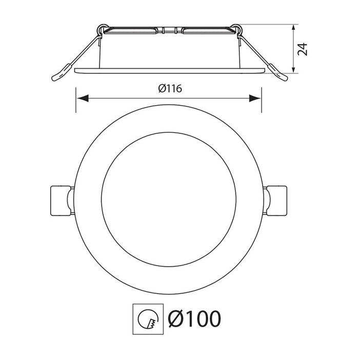 LED MOON 8W 230V 4000K 720LM 25,000H VIVALUX