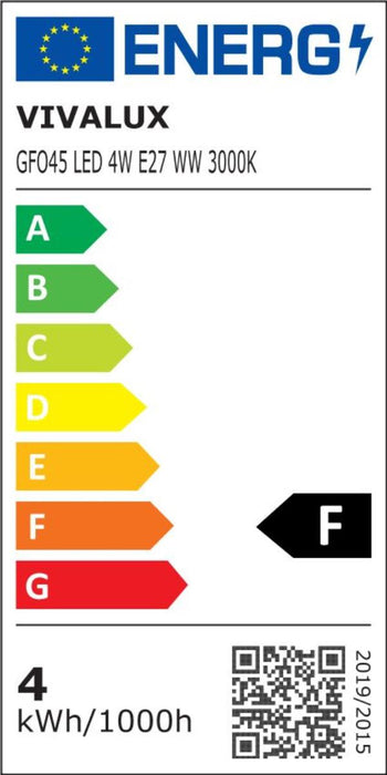 LED BULB GFO45 LED 4W E27 WW