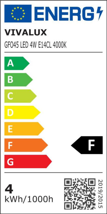 LED BULB GFO45 LED 4W E14 CL