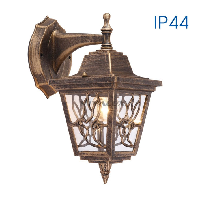 WALL LANTERN WITH UPPER BRACKET, 230V, ANTIQUE