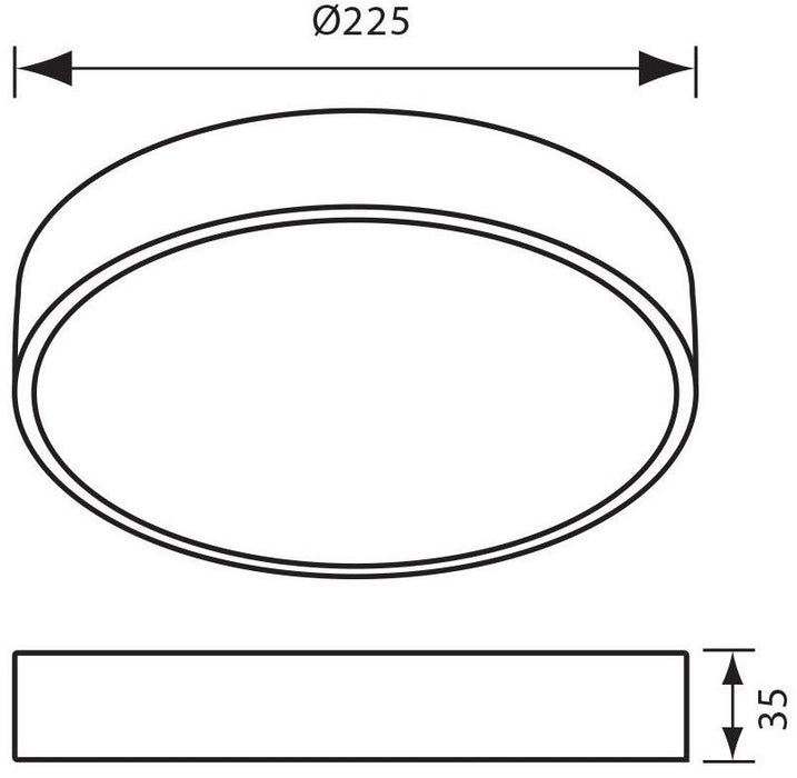 LED PANEL OUTER CIRCLE 24W 4000K Ф225 VIVALUX DARS