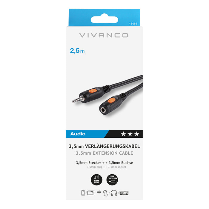 Cable VIVANCO 46056 3.5MM 2.5M