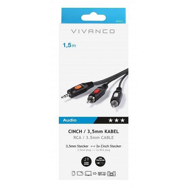 Cable Vivanco 46030 RCA-3.5 mm audio cable 1.5 m