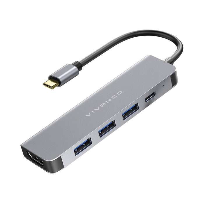 USB HUB VIVANCO USB-C->5 PORTS 22406