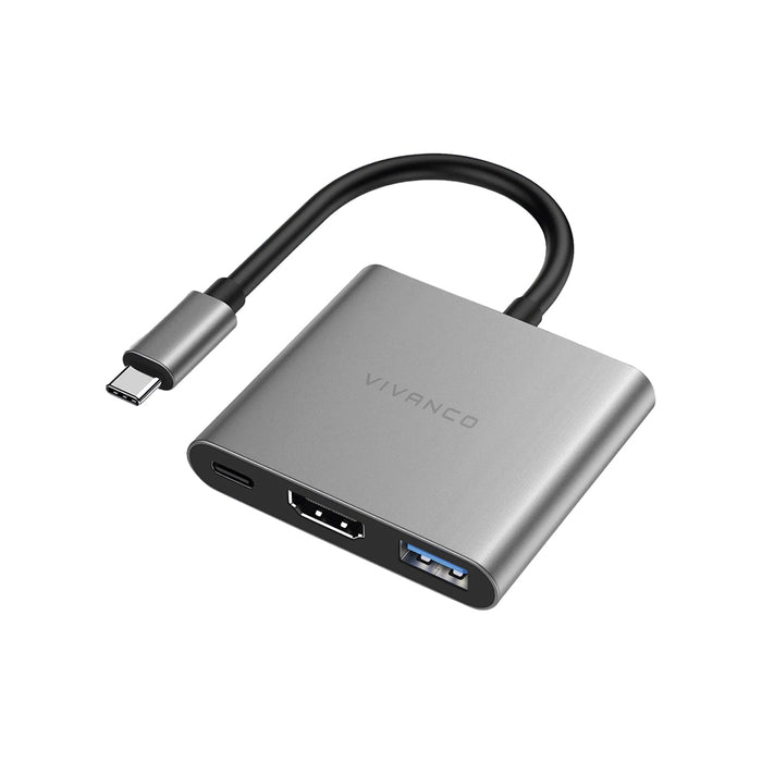 USB HUB VIVANCO 3in1 TB3 100WPD 23618