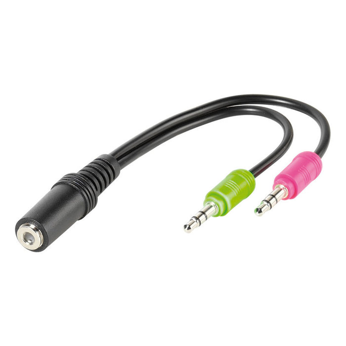 Cable VIVANCO 2x3.5 mm M->3.5mm F 45511 0.1m