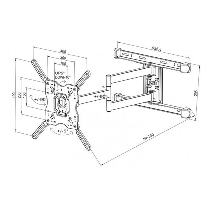 TV Stand VIVANCO 38004 BLACK