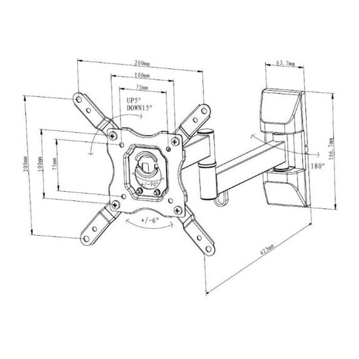 TV Stand VIVANCO 39501 WHITE