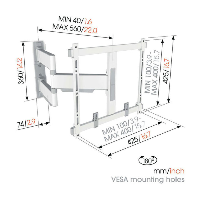 TV Stand VOGELS TVM 5445 ELITE WHITE