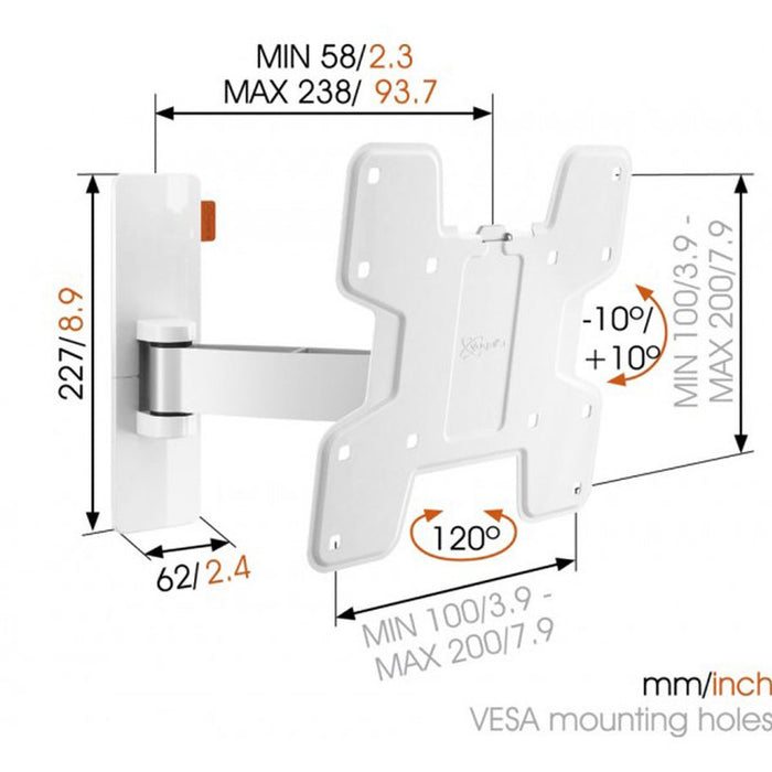 TV Stand VOGELS WALL W52061 WHITE