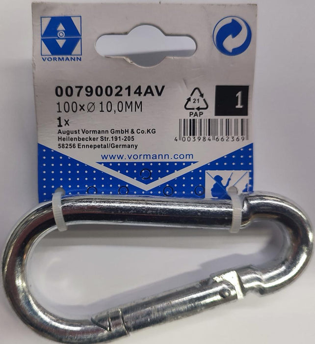 GALVANIZED CARABIN VRN 10MM 100X15/11