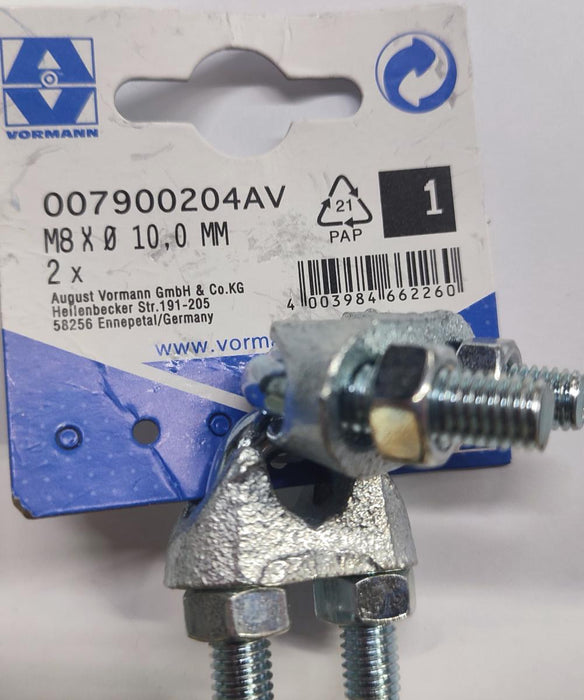 CABLE CLAMP POTSIN VRN 10MM M8 2PCS