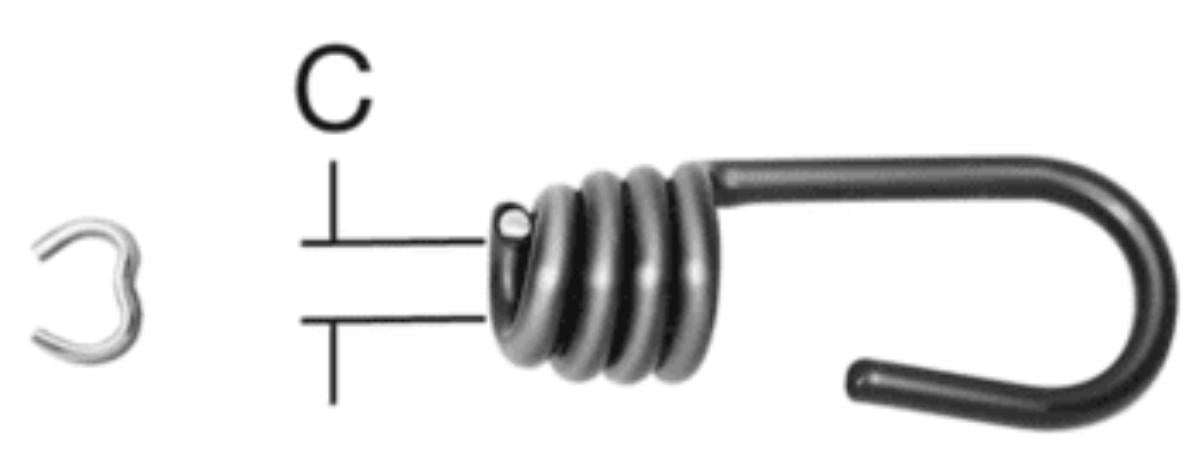 HOOK FOR ELASTIC ROPE 8MM BLACK 2PCS