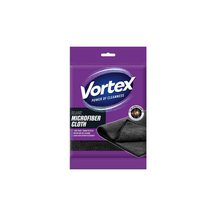 BLACK VORTEX MICROFIBER TOWEL