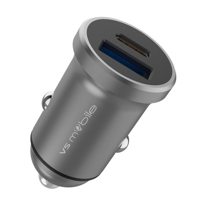 VSMOBILE CAR CHARGER 12V 20W PD USB-A+USB-C