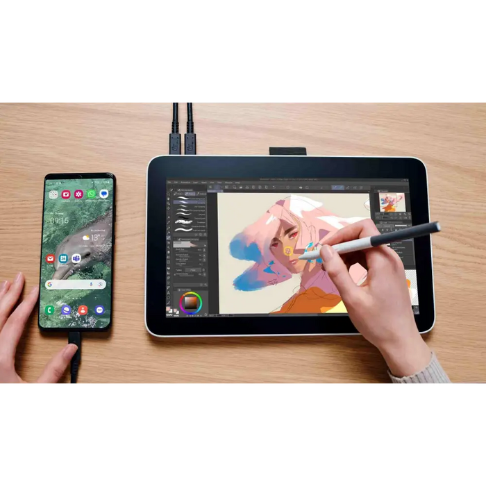 WACOM Graphic display tablet One 13 TOUCH Pen Display 13.3’’ Full HD 1920 x 1080 - Tablets<<<WACOM