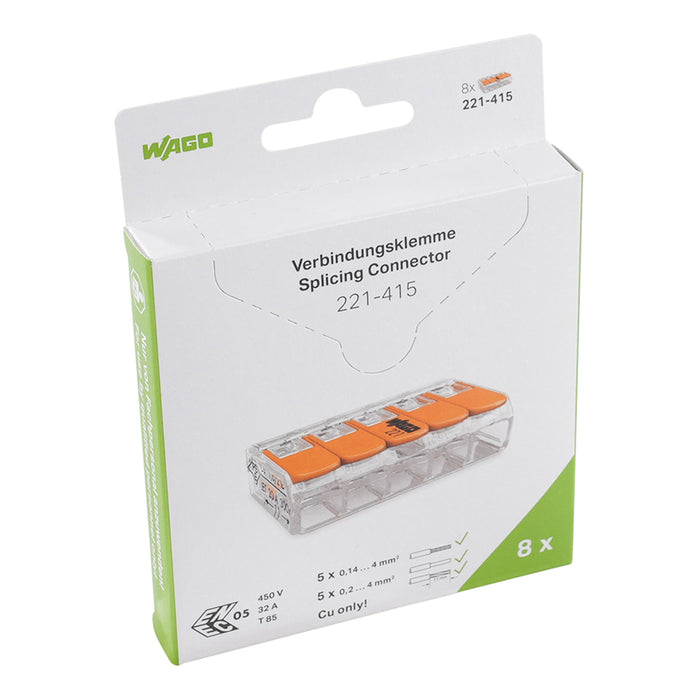 QUICK CONNECT CABLE CLAMP 8 PCS 5X0.2-4MM2 WAGO