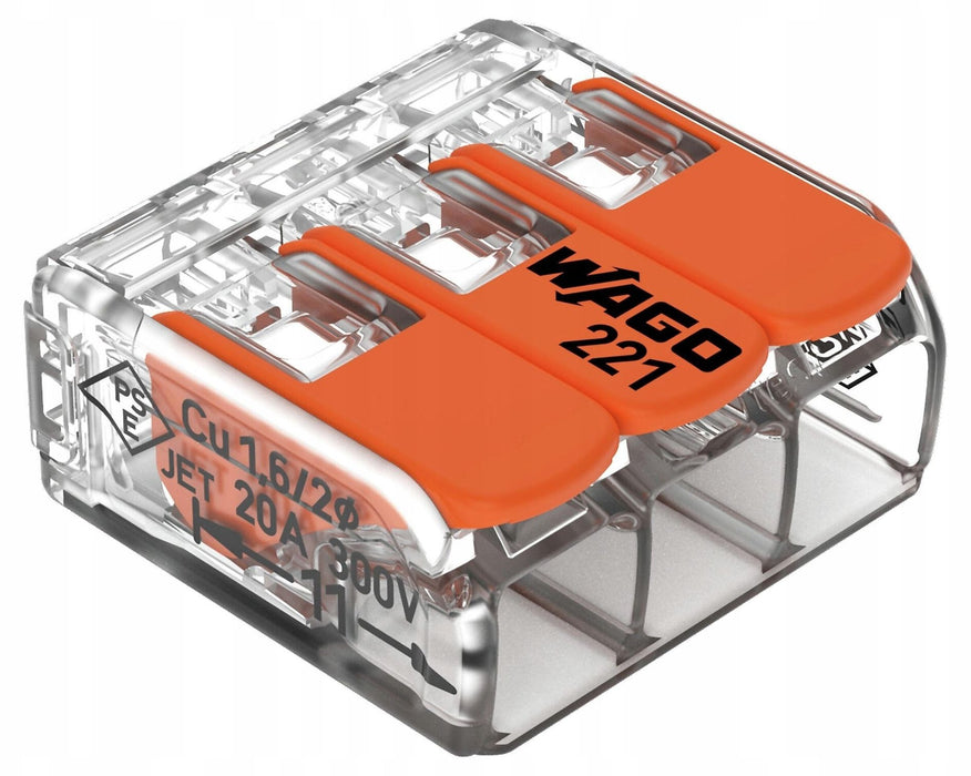 QUICK CONNECT CABLE CLAMP 12 PCS 3X0.2-4MM2 WAGO