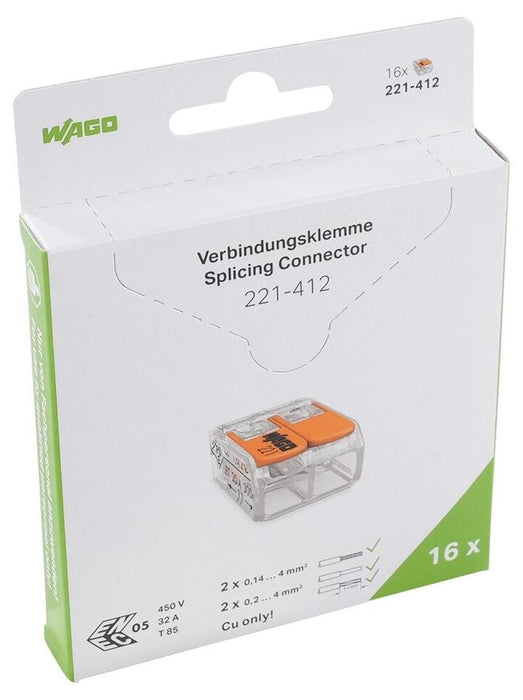 QUICK CONNECT CABLE CLAMP 16 PCS 2X0.2-4MM2 WAGO