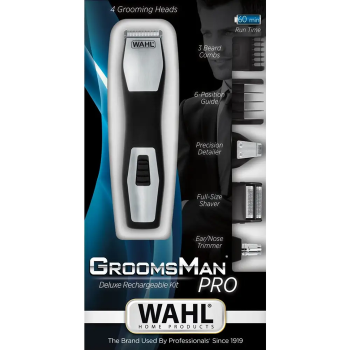 Wahl GroomsMan Pro Battery Black Stainless steel - Hair clippersAGD-STR<<<Home Appliance - ProductsAGD<<<ActionPL
