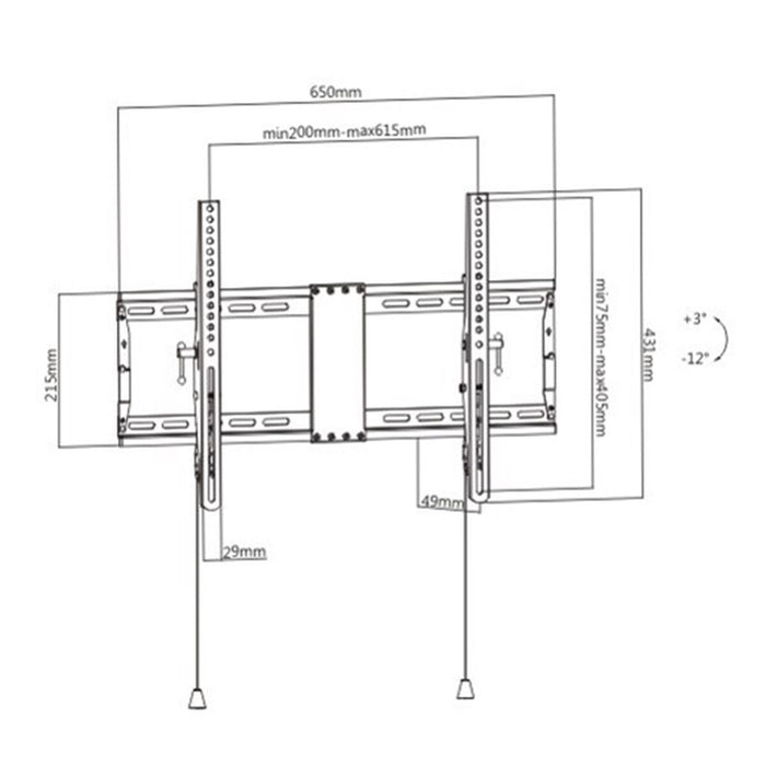 Wall Bracket GEMBIRD WM-80T-01 37’’ 80’’ - Монтиране на екрани<<<Електроника Периферни и резервни части<<<Компютри|