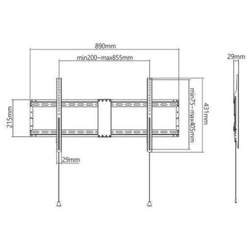 Wall Bracket GEMBIRD WM-90F-01 43’’ 90’’ - Монтиране на екрани<<<Електроника Периферни и резервни части<<<Компютри|