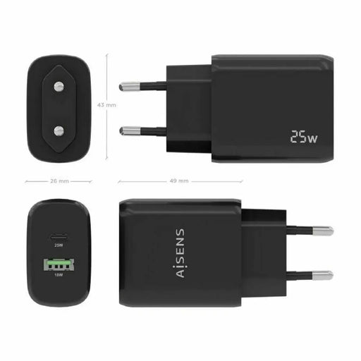 Wall Charger Aisens A110-0759 Black 25 W (1 Unit) - Електроника Телефони и таблети<<<Компютри|