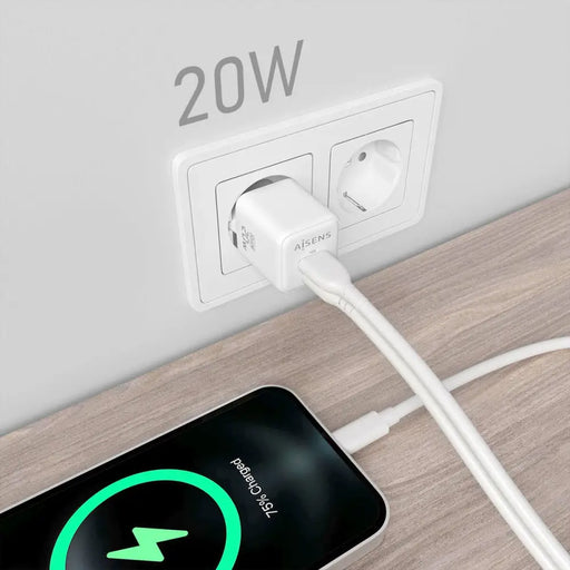 Wall Charger Aisens ASCH-20W2P010-W White 20 W (1 Unit) - Електроника Телефони и таблети<<<Компютри|