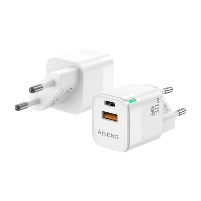 Wall Charger Aisens ASCH-30W2P004-W White 30 W (1 Unit) - Електроника Телефони и таблети<<<Компютри|