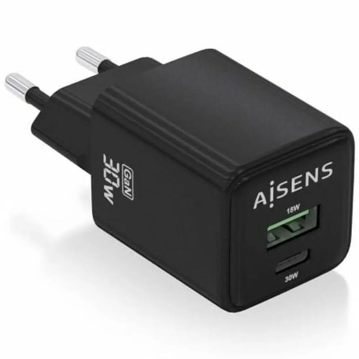Wall Charger Aisens ASCH-30W2P038-BK Black 30 W (1 Unit) - Електроника Телефони и таблети<<<Компютри|