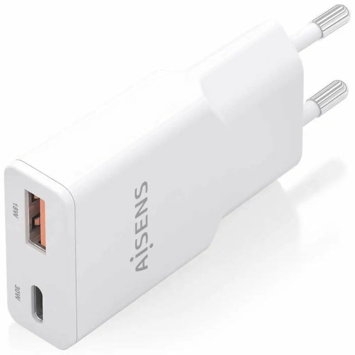 Wall Charger Aisens ASCH-30W2P046-W White 30 W - Електроника Телефони и таблети<<<Компютри| Електроника<<<BigBuy&&&USB