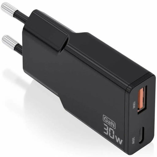 Wall Charger Aisens ASCH-30W2P047-BK Black 30 W - Електроника Телефони и таблети<<<Компютри| Електроника<<<BigBuy&&&USB