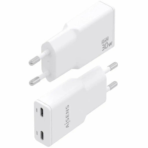 Wall Charger Aisens ASCH-30W2P048-W White 30 W - Електроника Телефони и таблети<<<Компютри| Електроника<<<BigBuy&&&USB