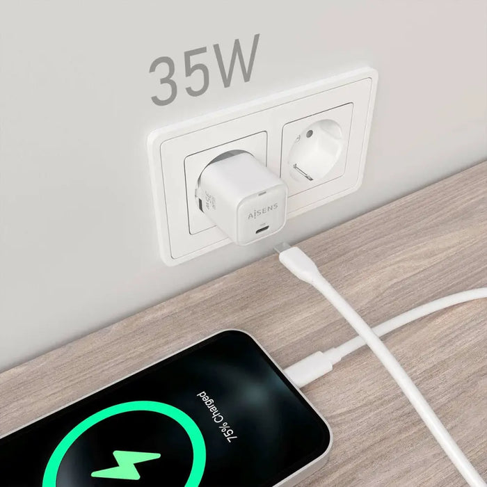 Wall Charger Aisens ASCH-35W1P022-W White 35 W (1 Unit) - Електроника Телефони и таблети<<<Компютри|