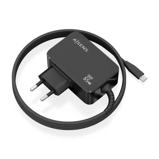 Wall Charger Aisens Black 65 W (1 Unit) - Електроника Телефони и таблети<<<Компютри| Електроника<<<BigBuy&&&USB зарядни