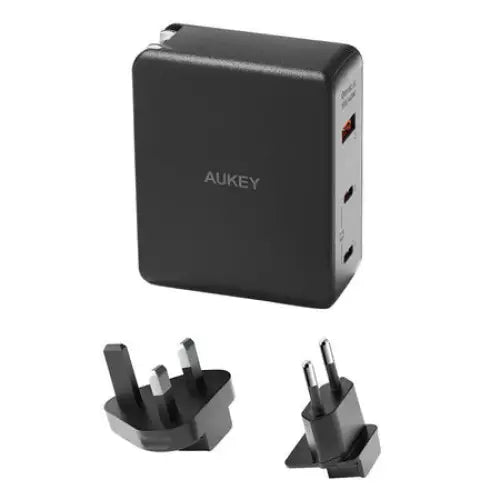 Wall charger Aukey PA-B7O 1xUSB-A 2xUSB-C 140W GaN (black) - mains chargers<<<Chargers<<<GSM Accessories<<<InnproXML