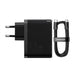 Wall charger Baseus GaN USB-C + USB 100W + 1m cable (black) - mains chargers<<<Chargers<<<GSM