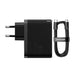 Wall charger Baseus GaN USB-C + USB 100W + 1m cable (black) - mains chargers<<<Chargers<<<GSM