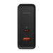 Wall charger Baseus GaN USB-C + USB 100W + 1m cable (black) - mains chargers<<<Chargers<<<GSM