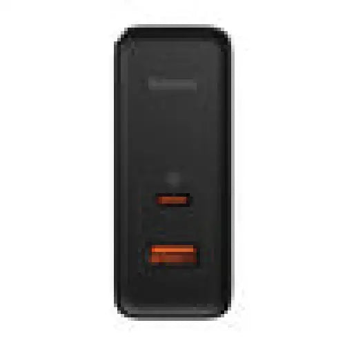 Wall charger Baseus GaN USB-C + USB 100W + 1m cable (black) - mains chargers<<<Chargers<<<GSM