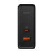 Wall charger Baseus GaN USB-C + USB 100W + 1m cable (black) - mains chargers<<<Chargers<<<GSM