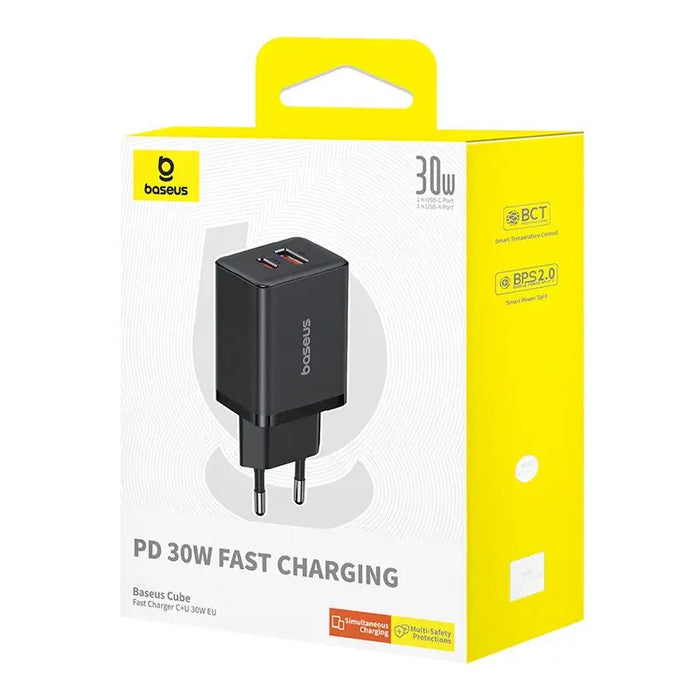 Wall Charger Baseus P10111404113-00 Black 30 W - ChargersLAD-SIC<<<Power supplies