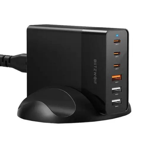 Wall charger Blitzwolf BW-S25 75W 3x USB + 3x USB-C (black) - mains chargers<<<Chargers<<<GSM Accessories<<<InnproXML